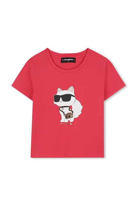 Детска тениска Karl Lagerfeld в розово Z30942