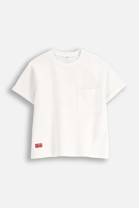 Coccodrillo t-shirt dziecięcy kolor beżowy z półgolfem ACADEMY GIRL JUNIOR