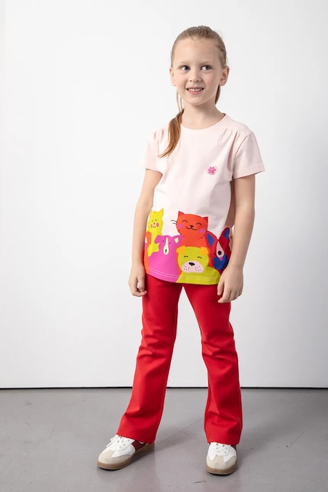Coccodrillo t-shirt dziecięcy kolor różowy ACADEMY GIRL KIDS