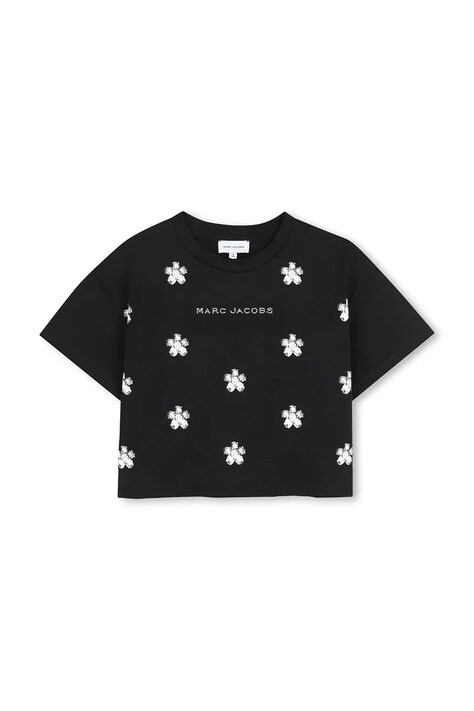 Marc Jacobs t-shirt bawełniany dziecięcy kolor czarny W60582