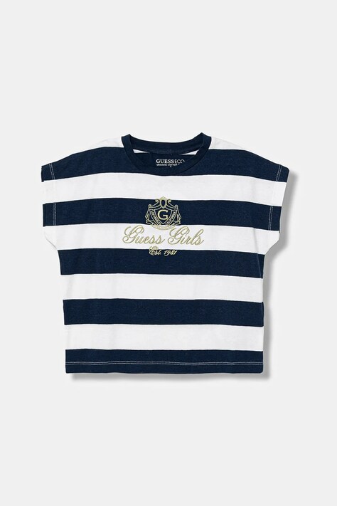 Guess t-shirt dziecięcy kolor granatowy J5BI21 K9NF4