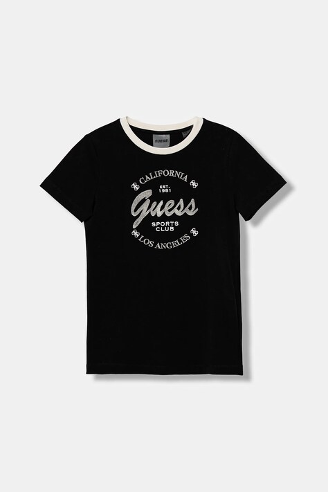 Guess t-shirt dziecięcy kolor czarny J5BI37 J1314