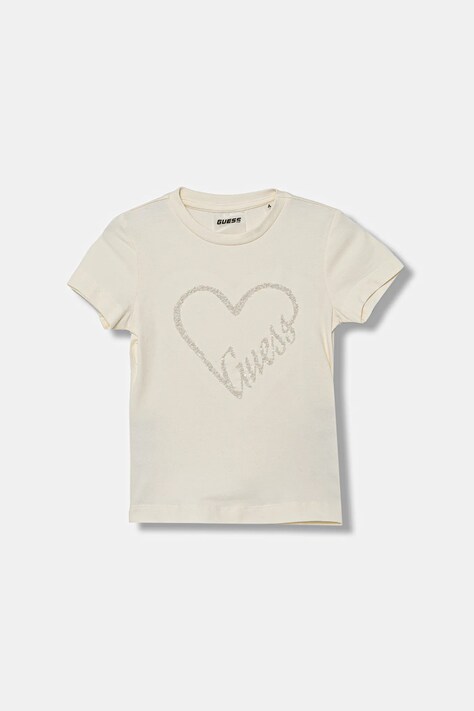 Guess t-shirt dziecięcy kolor beżowy J5BI38 J1314