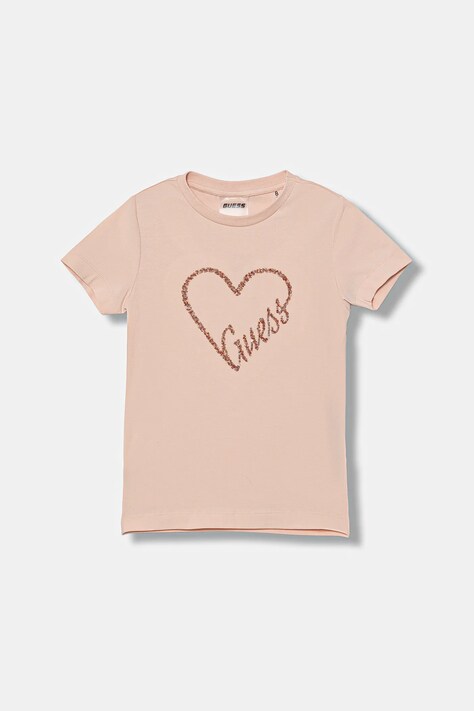 Guess t-shirt dziecięcy kolor różowy J5BI38 J1314
