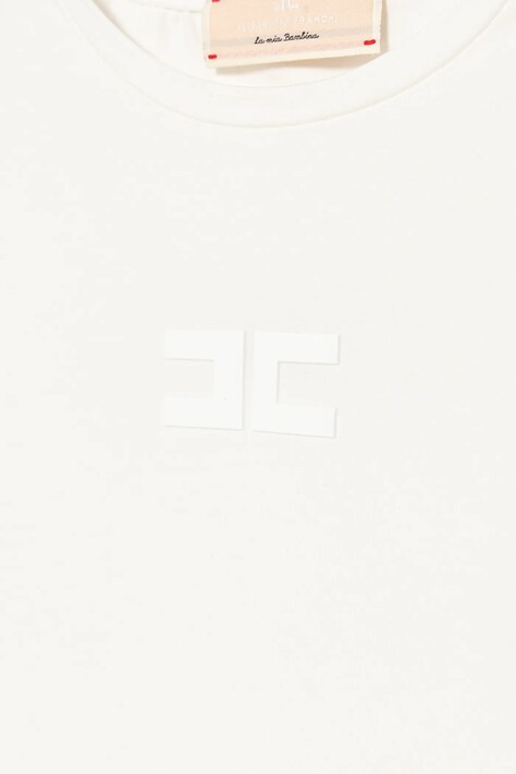 Elisabetta Franchi t-shirt dziecięcy kolor biały EFTS247.0.JE006
