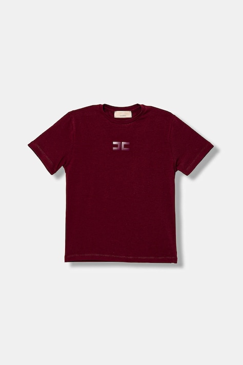 Dětské tričko Elisabetta Franchi vínová barva, EFTS247.0.JE006