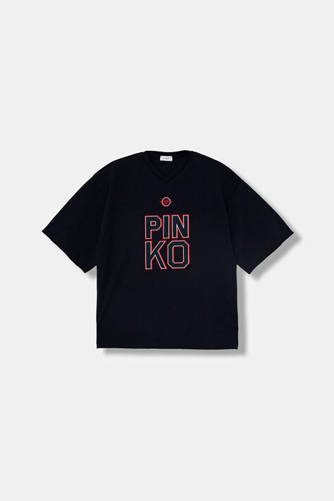 Pinko t-shirt dziecięcy kolor granatowy KFTS018.C.JT006