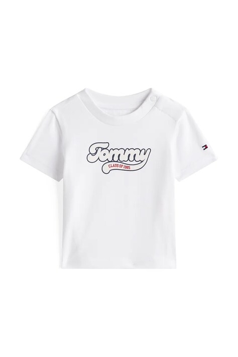 Детская хлопковая футболка Tommy Hilfiger цвет белый KN0KN02055
