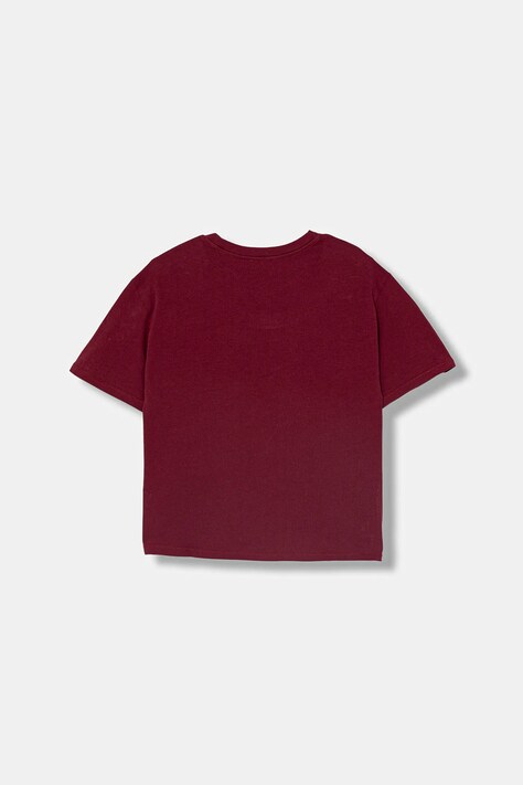 United Colors of Benetton t-shirt bawełniany dziecięcy kolor bordowy 3I1XC10QD