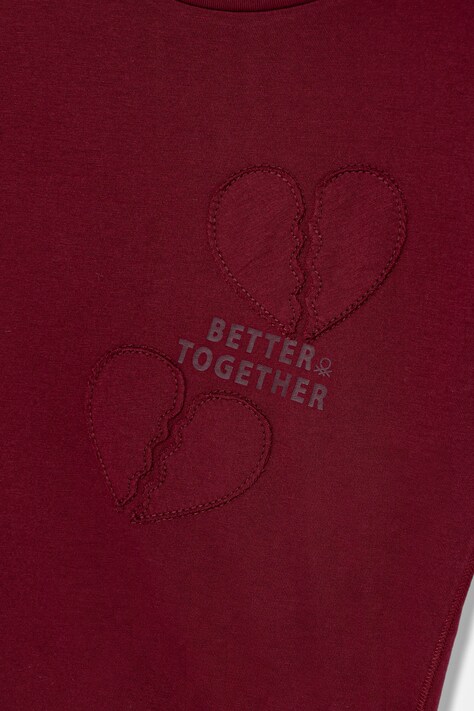 United Colors of Benetton t-shirt bawełniany dziecięcy kolor bordowy 3I1XC10QD