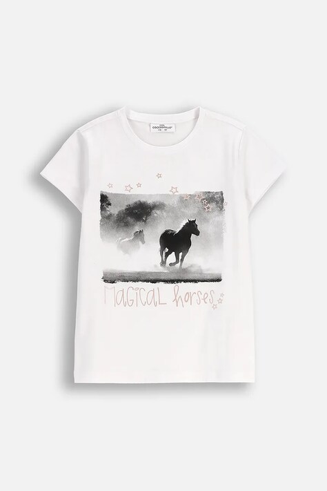 Coccodrillo t-shirt dziecięcy kolor biały EVERYDAY GIRL A
