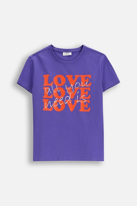 Coccodrillo t-shirt dziecięcy kolor fioletowy EVERYDAY GIRL A