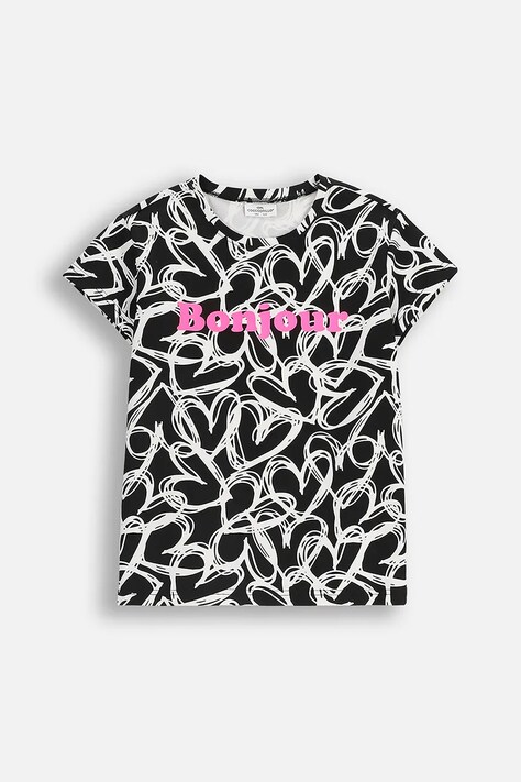 Coccodrillo t-shirt dziecięcy kolor czarny EVERYDAY GIRL A