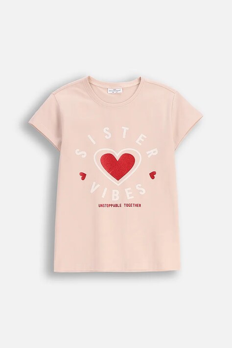 Coccodrillo t-shirt dziecięcy kolor beżowy EVERYDAY GIRL A