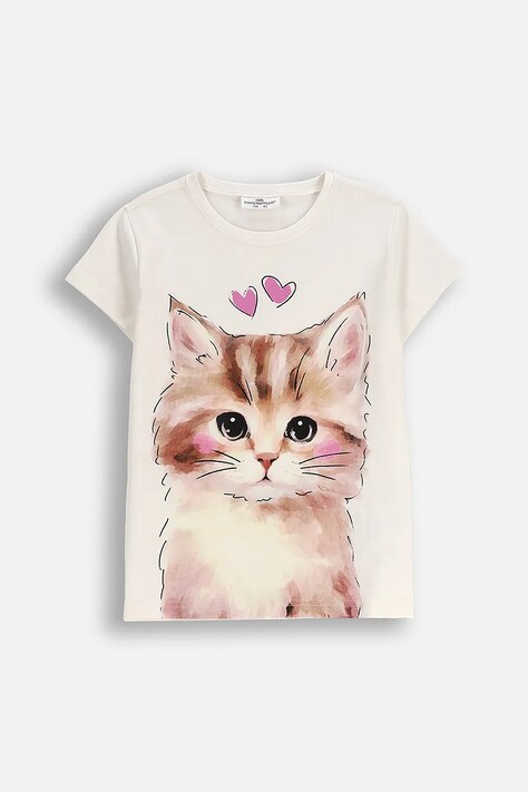 Coccodrillo t-shirt dziecięcy kolor biały EVERYDAY GIRL A