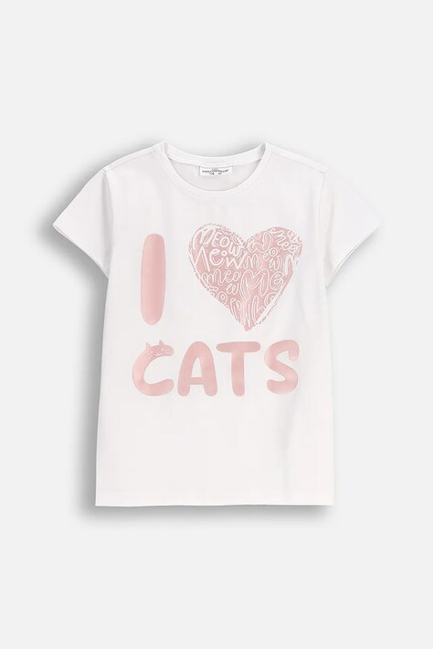 Coccodrillo t-shirt dziecięcy kolor biały EVERYDAY GIRL A
