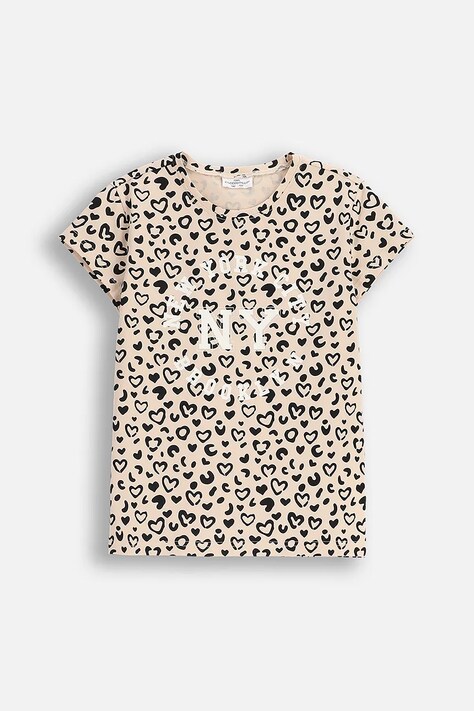 Coccodrillo t-shirt dziecięcy kolor beżowy EVERYDAY GIRL A