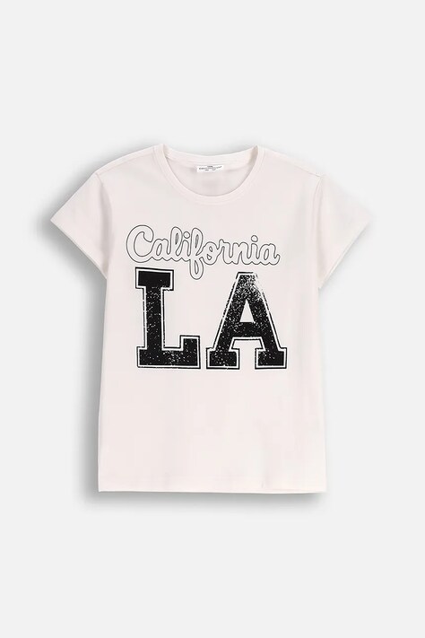 Coccodrillo t-shirt dziecięcy kolor beżowy EVERYDAY GIRL A