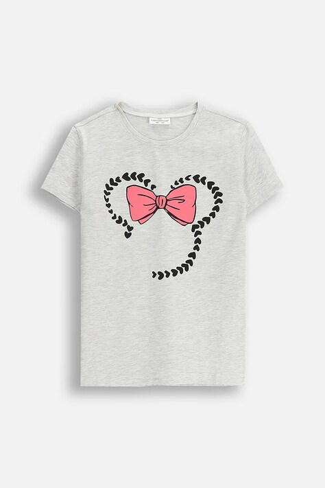 Coccodrillo t-shirt dziecięcy kolor szary EVERYDAY GIRL A