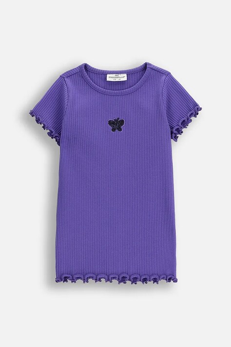 Coccodrillo t-shirt dziecięcy kolor fioletowy RAVE GIRL KIDS