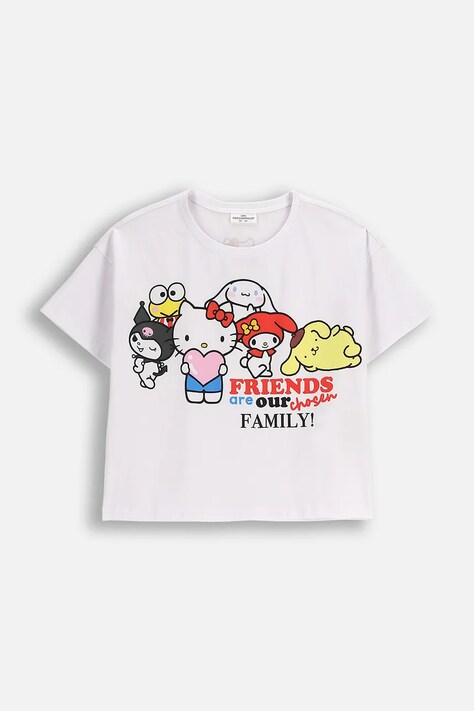 Coccodrillo t-shirt dziecięcy kolor biały LICENCE GIRL