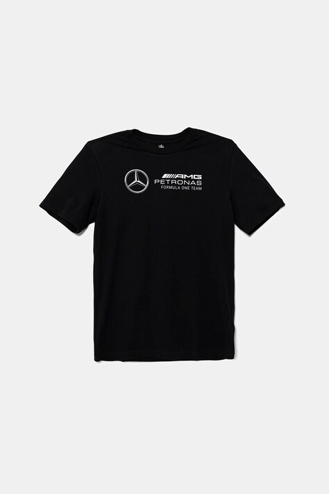 Детская хлопковая футболка adidas Performance MERCEDES цвет чёрный с принтом JZ0901