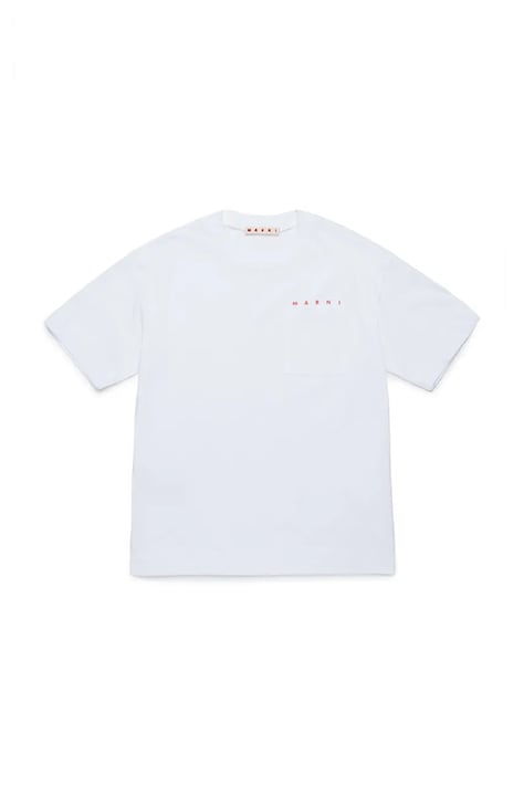 Marni T-shirt dziecięcy bawełniany MT272U T-SHIRT biały M01415