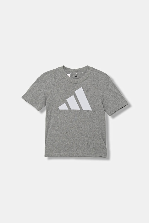 adidas tricou de bumbac pentru copii culoarea gri, cu imprimeu, JV9869
