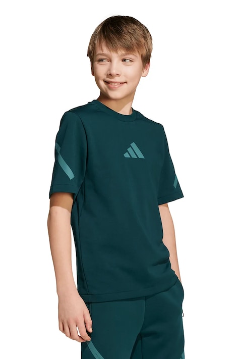 Παιδικό μπλουζάκι adidas χρώμα: πράσινο, JW2432