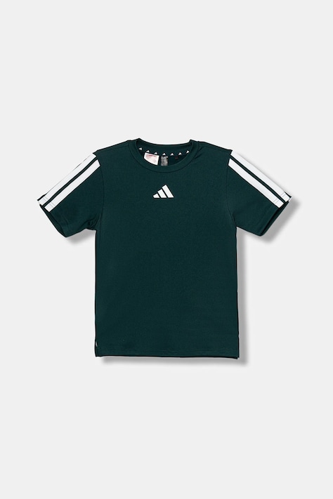 adidas t-shirt dziecięcy kolor zielony z nadrukiem JW2527