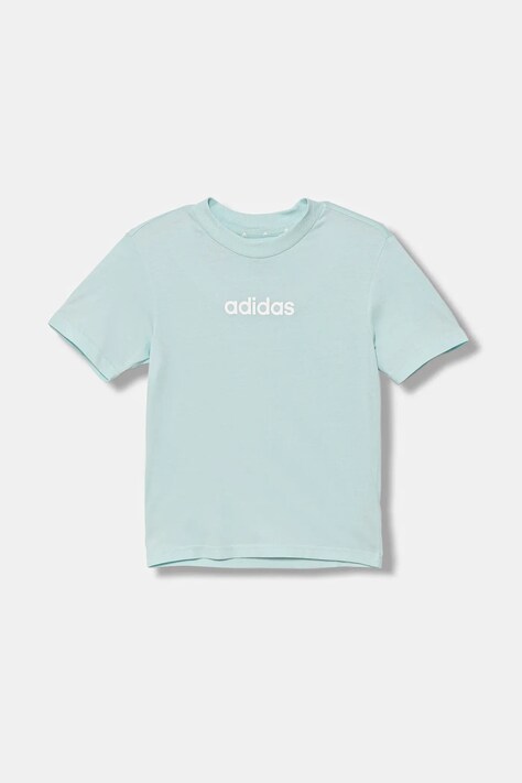 Παιδικό βαμβακερό μπλουζάκι adidas χρώμα: τιρκουάζ, JW3466