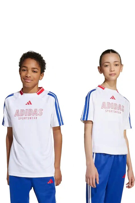 Detské tričko adidas biela farba, s potlačou, JW7418