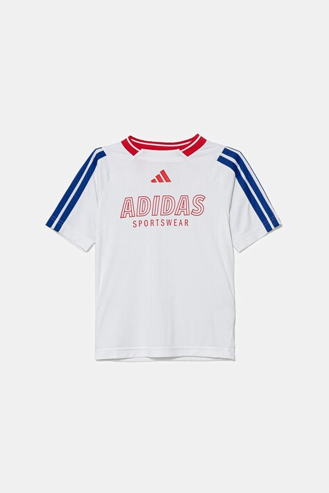 Dětské tričko adidas bílá barva, s potiskem, JW7418