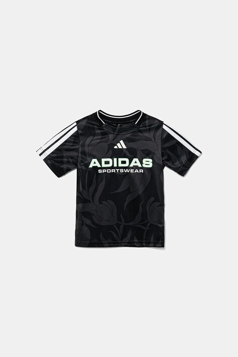 Παιδικό μπλουζάκι adidas χρώμα: μαύρο, JW7451