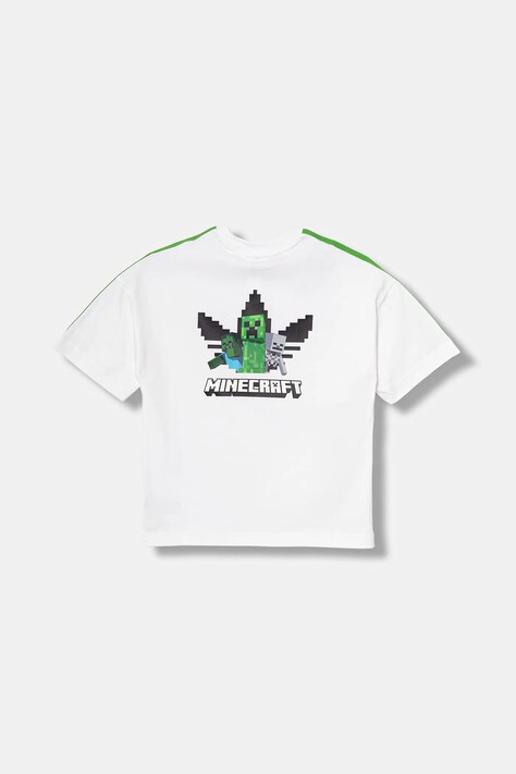 Детска памучна тениска adidas Originals в бяло с принт JW7750