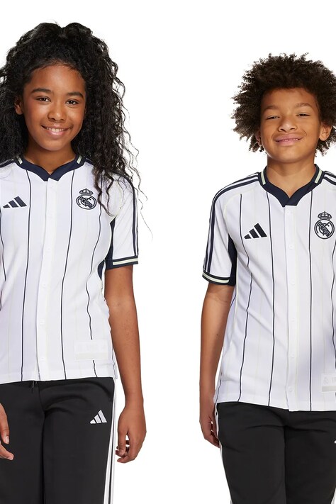adidas Performance tricou copii REAL MADRID culoarea alb, cu imprimeu, JY0998