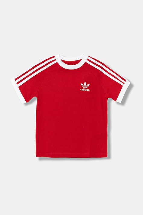 Dětské bavlněné tričko adidas Originals červená barva, s aplikací, JY3748