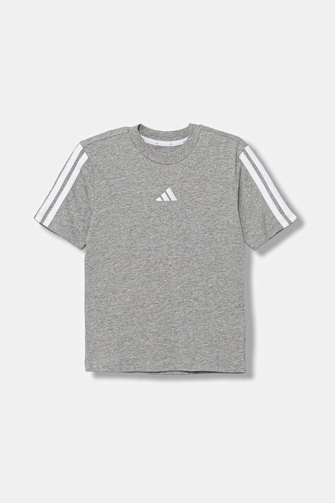 Dětské bavlněné tričko adidas šedá barva, s aplikací, JY4968
