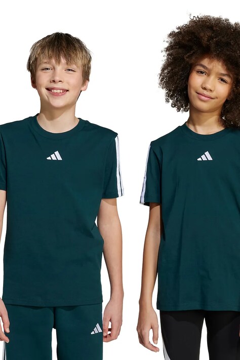 adidas tricou de bumbac pentru copii culoarea verde, cu imprimeu, JY4969