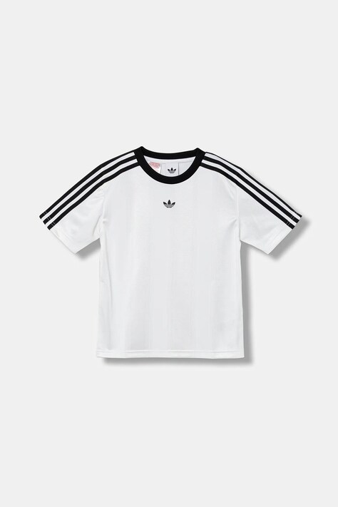 Детска тениска adidas Originals в бяло с апликация JV8655