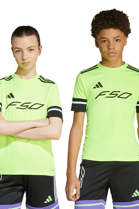 adidas Performance t-shirt dziecięcy F50 kolor zielony z nadrukiem KA7172