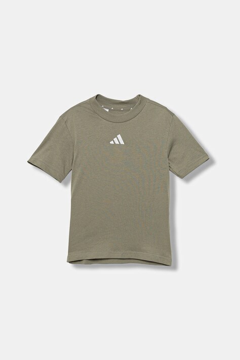 adidas tricou de bumbac pentru copii culoarea verde, uni, JW3492