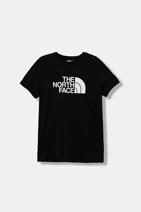 Παιδικό μπλουζάκι The North Face TEEN EASY REGULAR SS TEE χρώμα: μαύρο, NF0A8EHGJK31
