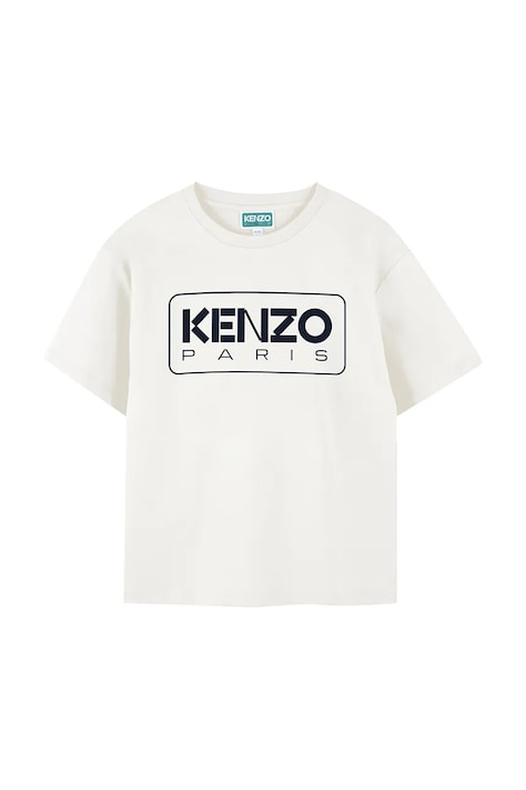 Дитяча бавовняна футболка Kenzo Kids колір білий з принтом K61494