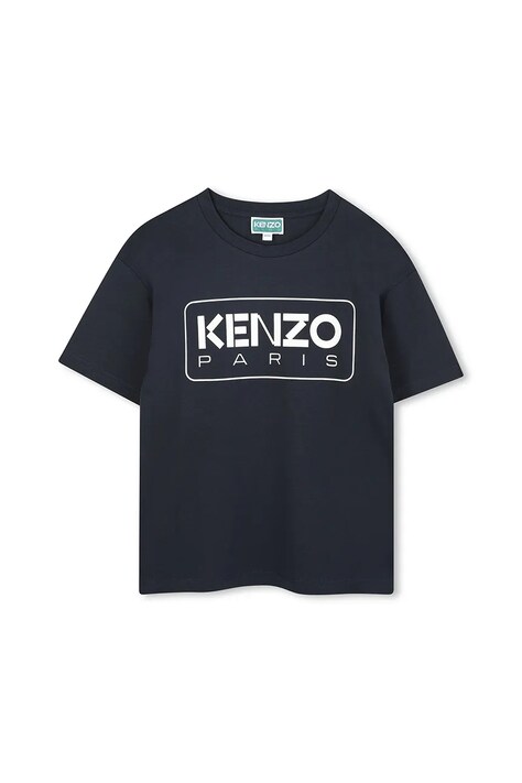Kenzo Kids t-shirt bawełniany dziecięcy kolor granatowy z nadrukiem K61494