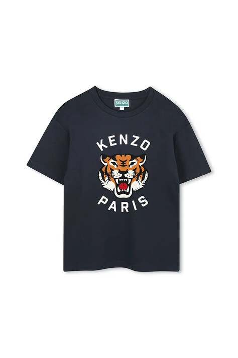 Παιδικό βαμβακερό μπλουζάκι Kenzo Kids χρώμα: ναυτικό μπλε, K61505