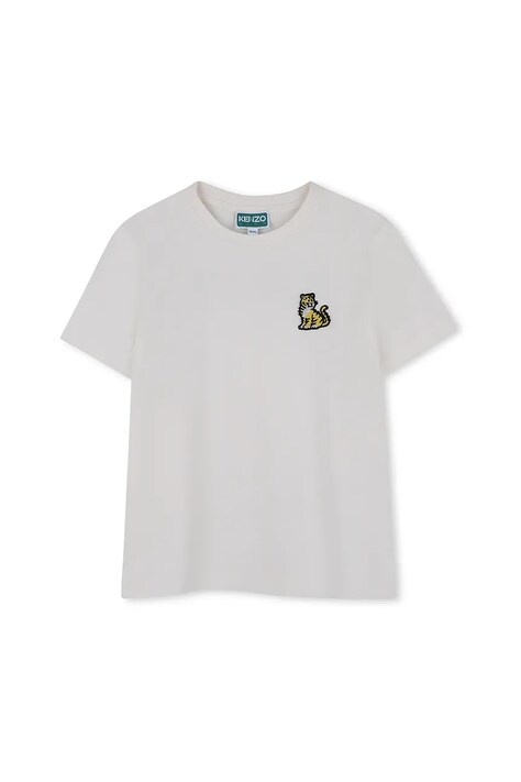 Kenzo Kids t-shirt bawełniany dziecięcy kolor biały z nadrukiem K61506
