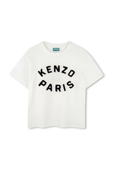 Παιδικό βαμβακερό μπλουζάκι Kenzo Kids χρώμα: άσπρο, K61508