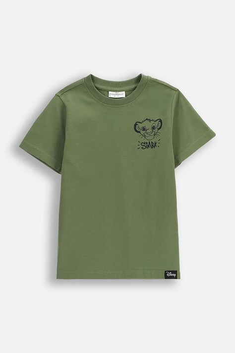 Coccodrillo t-shirt dziecięcy kolor zielony z nadrukiem LICENCE BOY