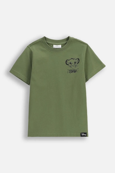 Coccodrillo t-shirt dziecięcy kolor zielony z nadrukiem LICENCE BOY